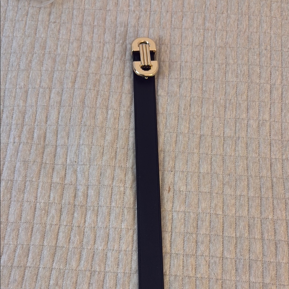 H&M Black Belt with Gold Buckle
